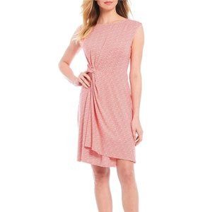 Tommy Bahama Pink and White Goa Boa Paradise Side Twist Dress